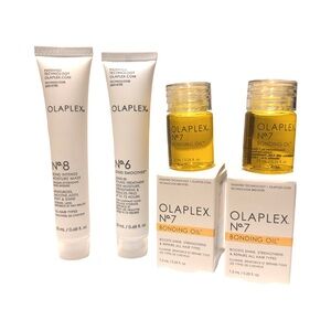 Olaplex No. 8 Bond Intense Moisture Mask, No. 6 Bond Smoother, No. 7 Bonding Oil